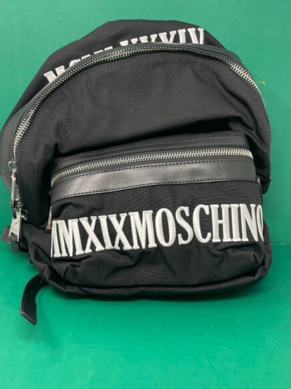 Moschino | Embroidered Leather-trimmed Shell Backpack